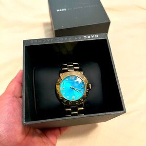 Marc by Marc Jacobs Amy Blue Gold Watch